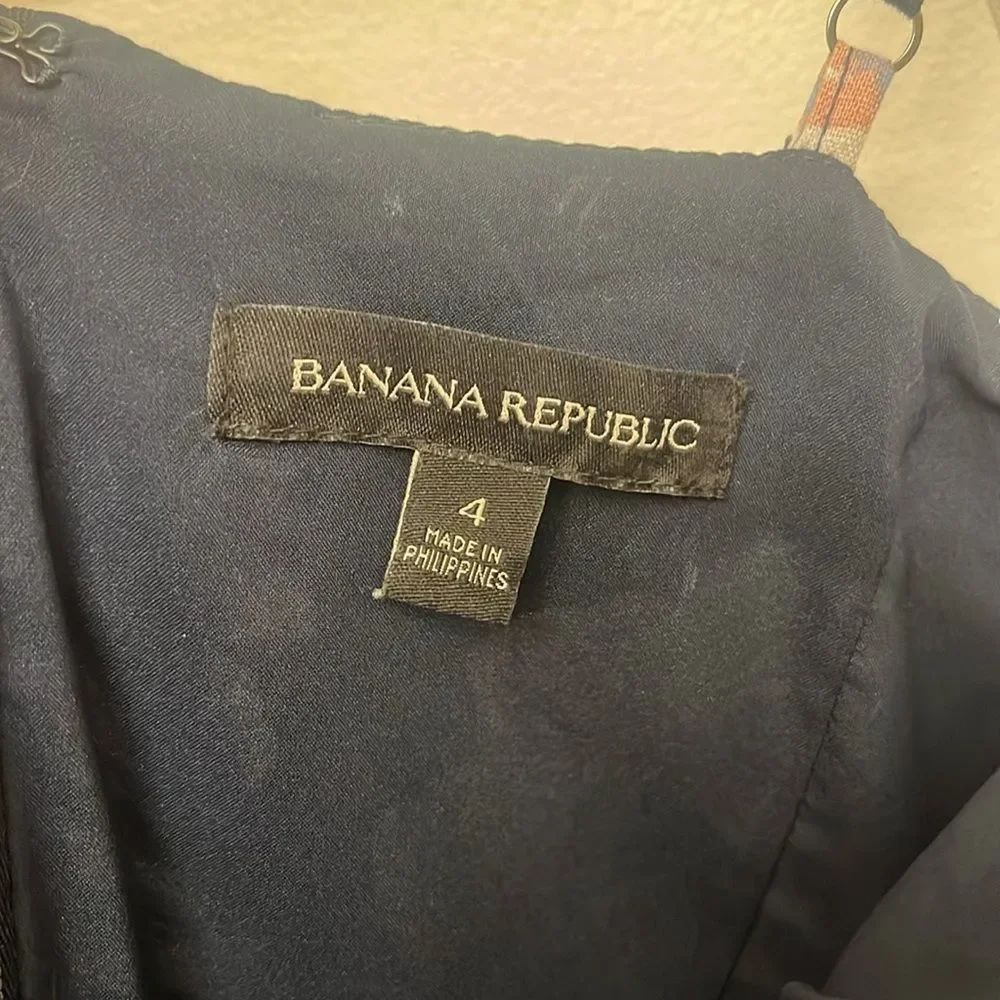 Banana‎ Republic Floral Linen Wide Leg Jumpsuit